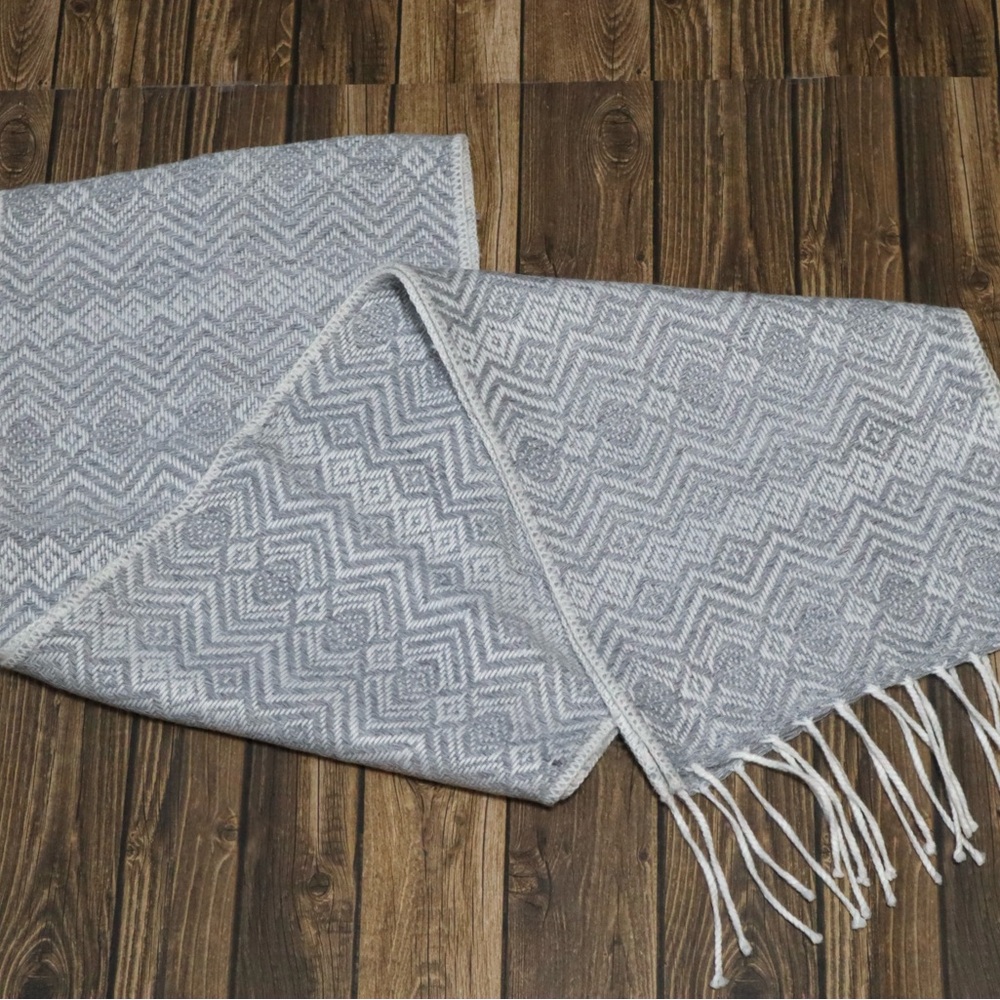 Alpaca Wool Scarf Alpaca Wool Blend‎ Gray Color Unisex - Picture 5 of 7